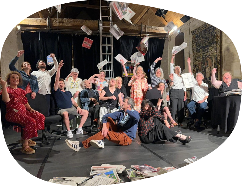 photo de groupe au moment de la galette des rois